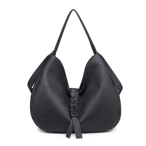 Braided accent hobo bag wholesale