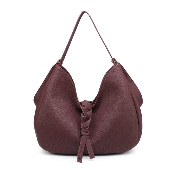Braided accent hobo bag wholesale