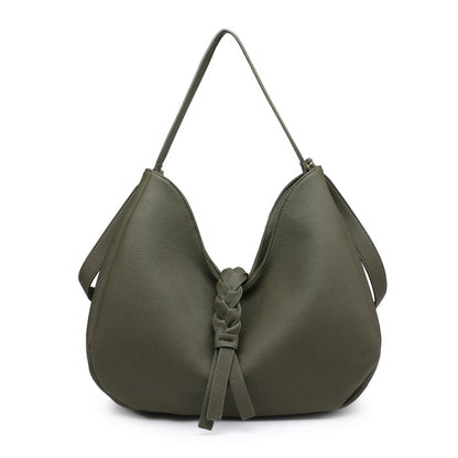 Braided accent hobo bag wholesale