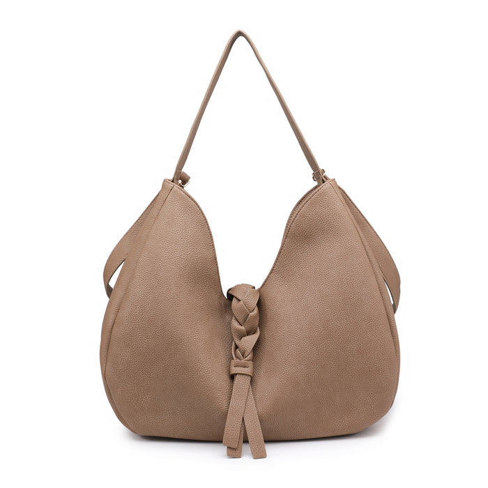 Braided accent hobo bag wholesale