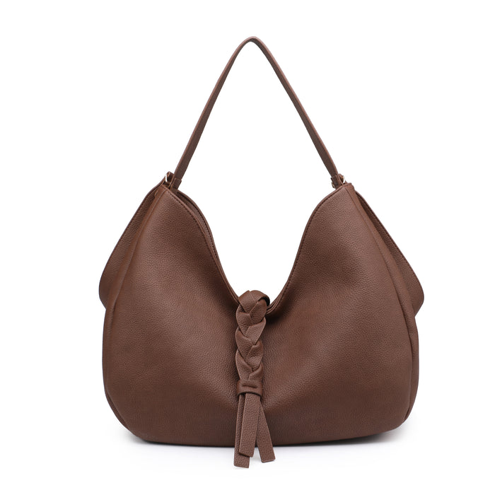 Braided accent hobo bag wholesale