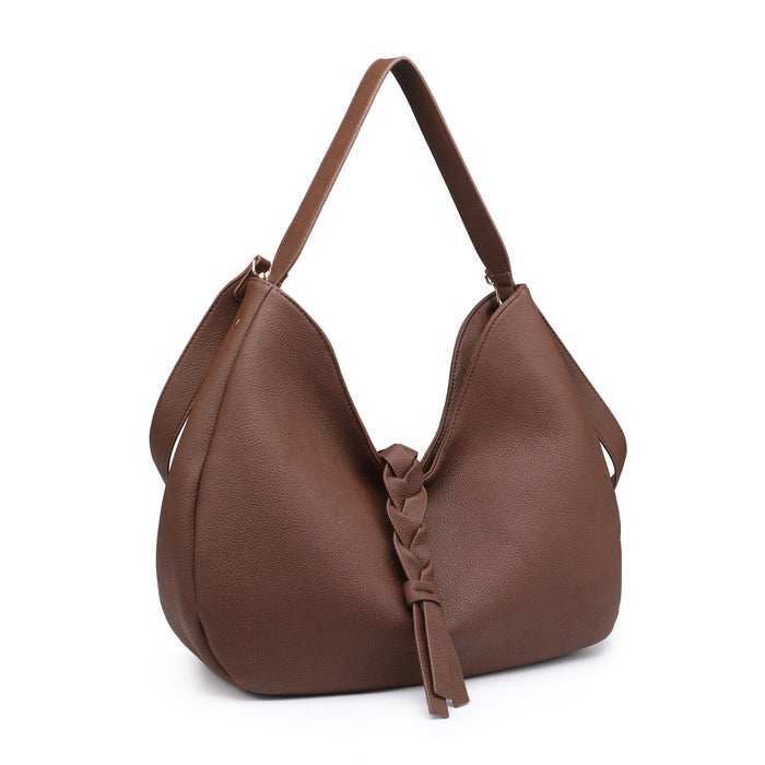 Braided accent hobo bag wholesale
