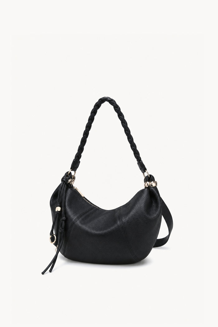 Braided handle crescent hobo bag wholesale