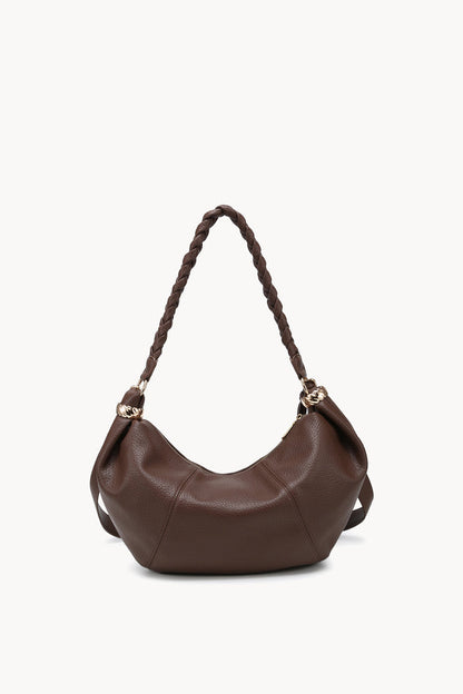 Braided handle crescent hobo bag wholesale
