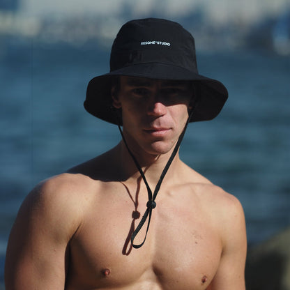BUCKET HAT BLACK - RESQME STUDIO