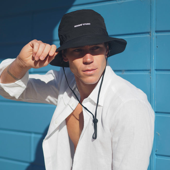 BUCKET HAT BLACK - RESQME STUDIO