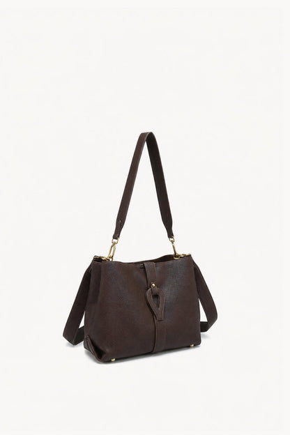Buckle tab shoulder tote bag wholesale