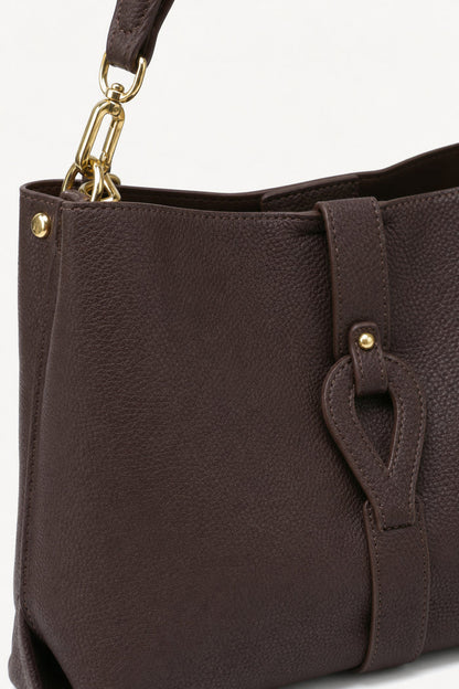 Buckle tab shoulder tote bag wholesale