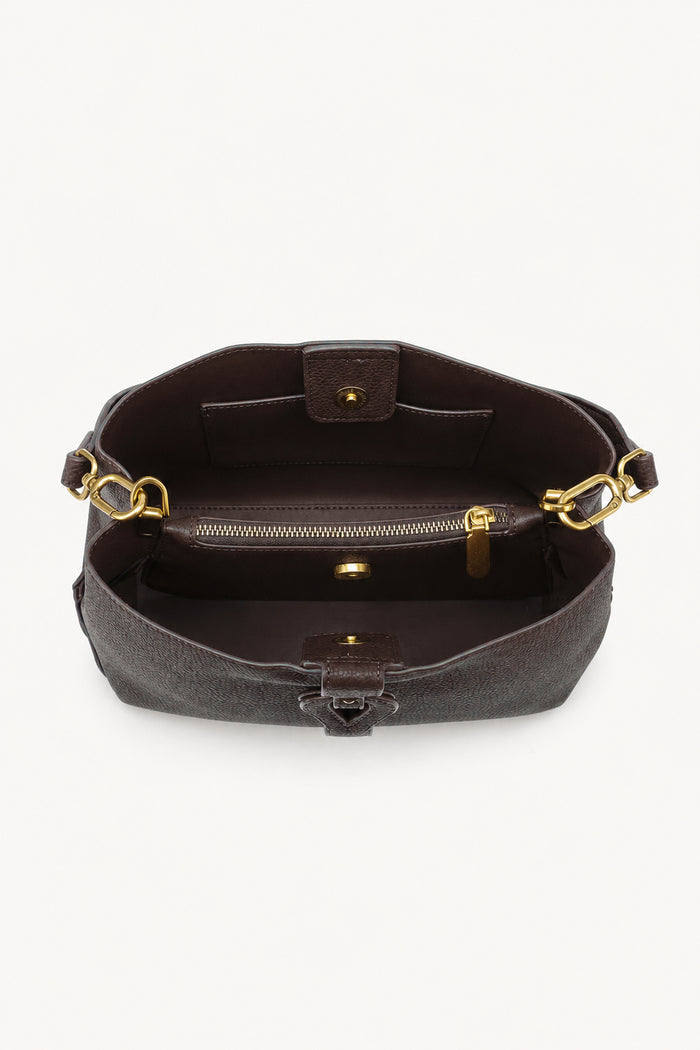 Buckle tab shoulder tote bag wholesale