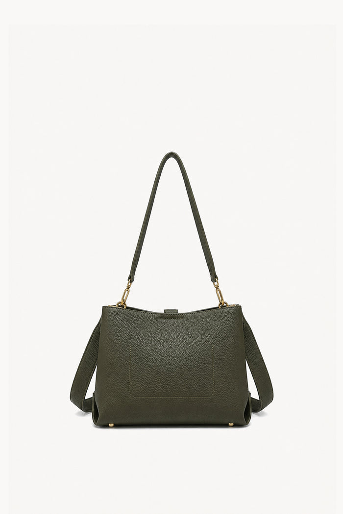 Buckle tab shoulder tote bag wholesale