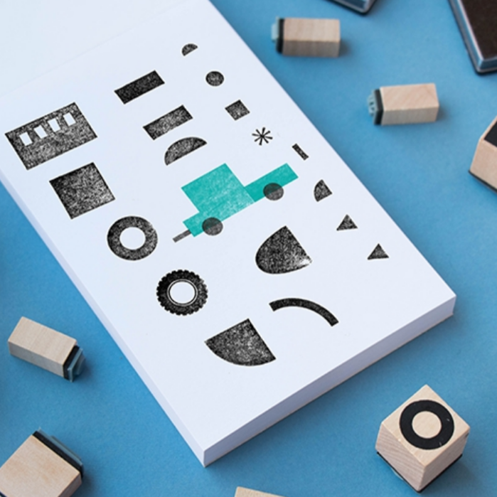 Bam! Transports -16 Wooden Stamps