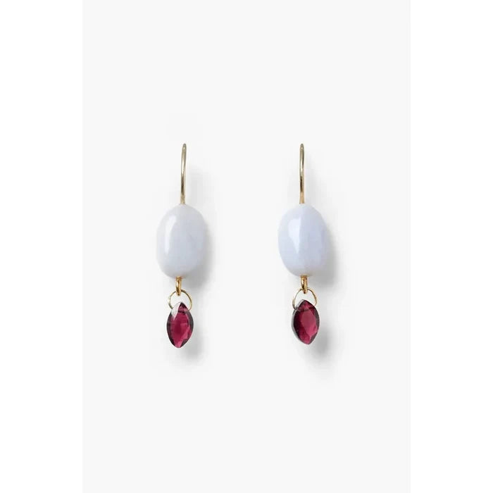 Chan Luu Jelly Bean Earrings Blue Lace Agate