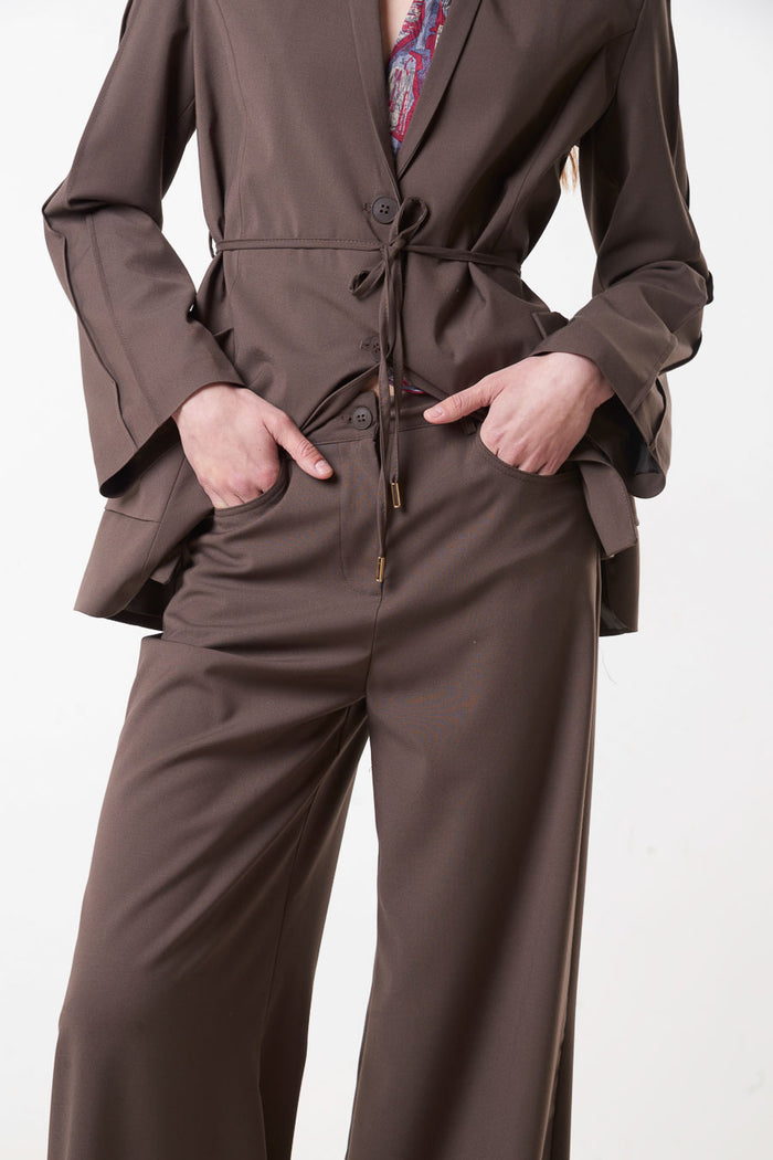 Clean cut palazzo trousers wholesale