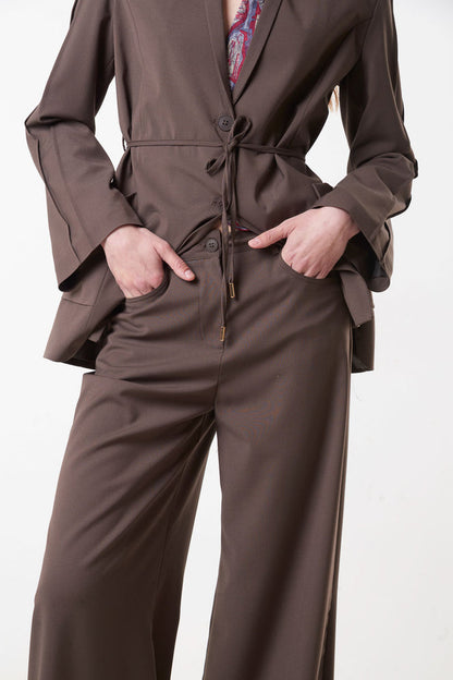 Clean cut palazzo trousers wholesale