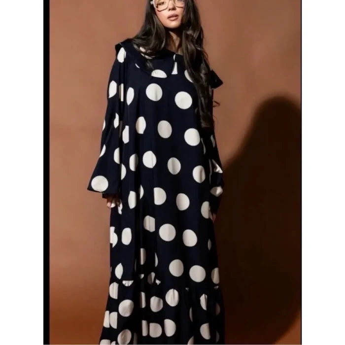 Dressed in LALA Doing What I Damn Well Please Polka Dot Maxi Dress