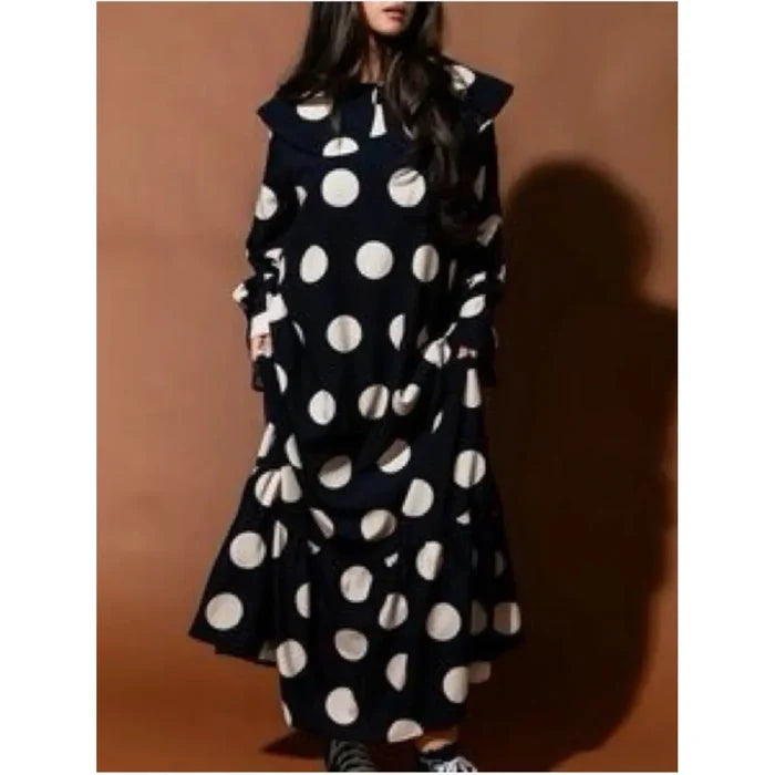 Dressed in LALA Doing What I Damn Well Please Polka Dot Maxi Dress