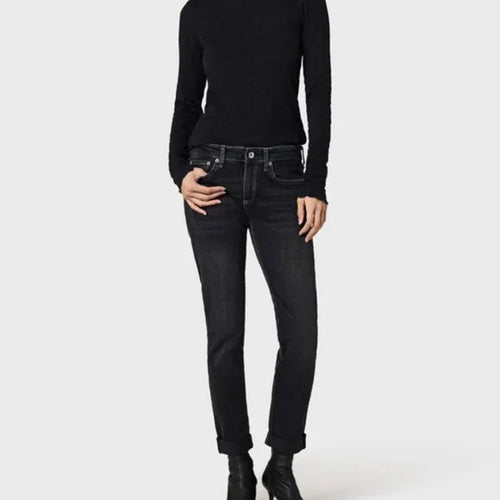 Rag & Bone DreLow-Rise Slim Boyfriend Jeans in Black