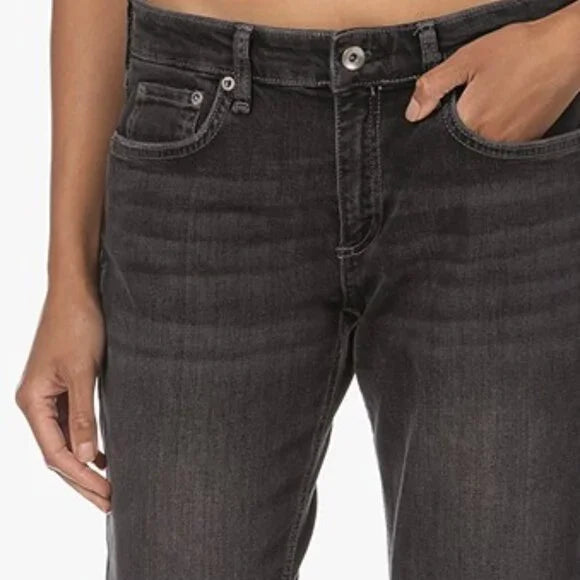 Rag & Bone DreLow-Rise Slim Boyfriend Jeans in Black