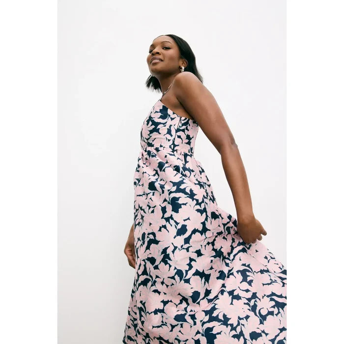 Hutch Brixton Floral Dress in Navy/Ivory