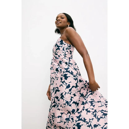 Hutch Brixton Floral Dress in Navy/Ivory