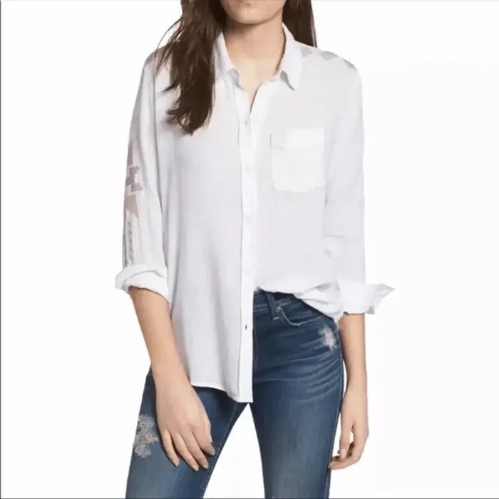 Charli in Tulum Embroidered Button Down Shirt