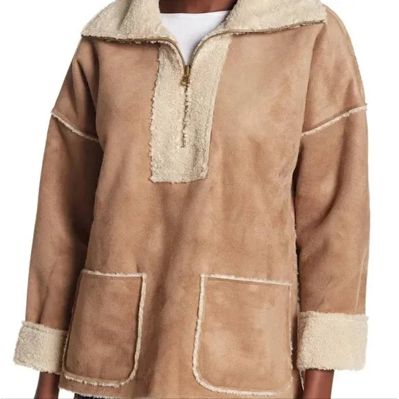 Velvet by Graham & Spencer Reversible Lux Sherpa Pullover Track