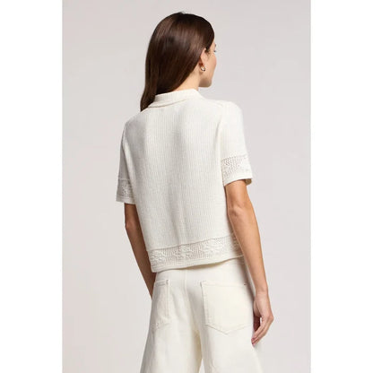 Velvet by Graham & Spencer Rosemond Cardigan in Milk