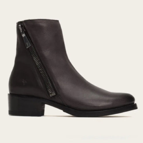 Frye Women's Demi Zip Booties in Charcoal Gray