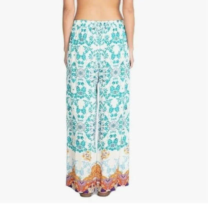 Johnny Was Ellyo Tie Waist Wide Leg Pants