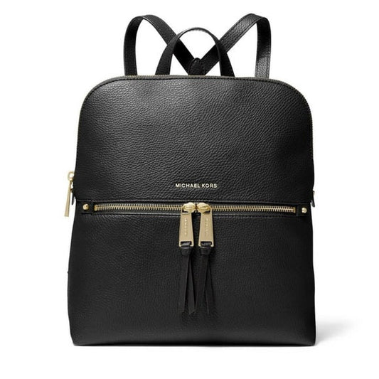 Michael Kors Rhea Pebbled Leather Zip Medium Slim Backpack