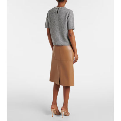 Velvet by Graham & Spencer Layton Embellished Alpaca and Wool-Blend Top