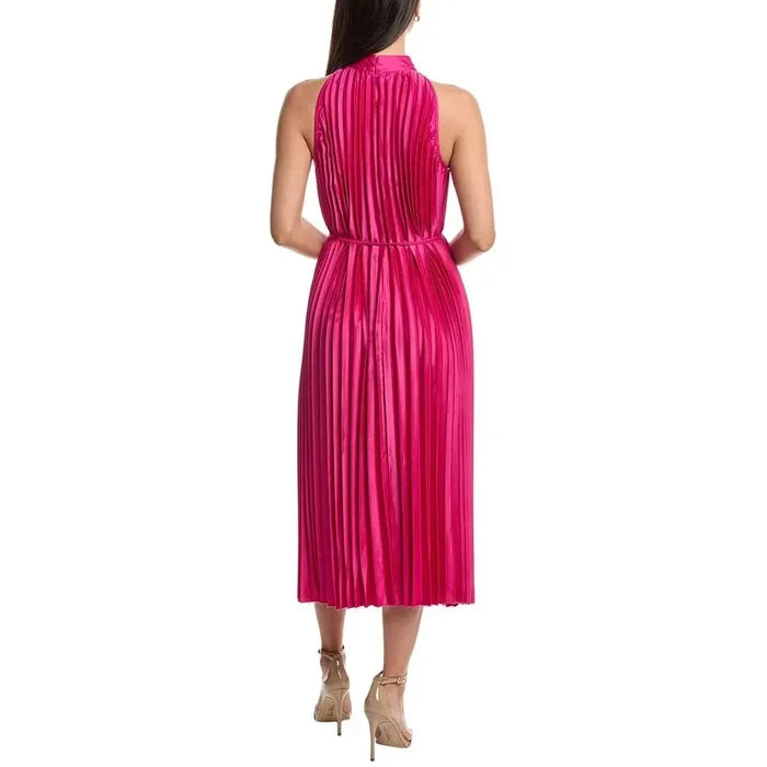 Consignment029 Sam Edelman Smock Neck Pleated Dress in Pink Size 4