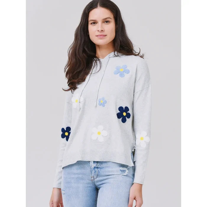 J Society Hooded Foral Sweater