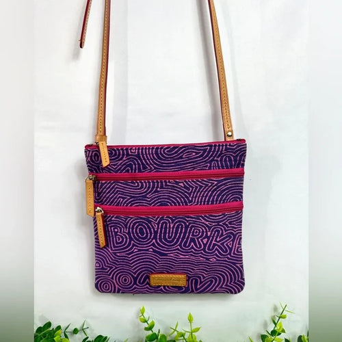 Dooney & Bourke Purple and Pink Patterned Crossbody Bag
