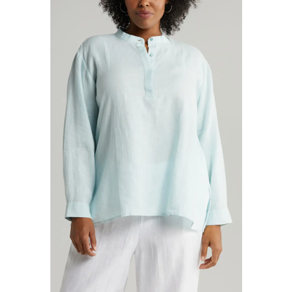 Eileen Fisher Organic Linen Popover Top