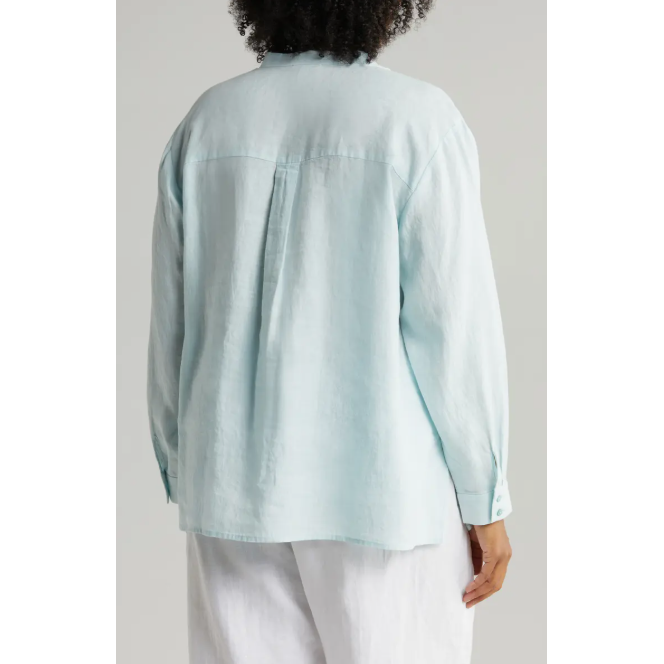Eileen Fisher Organic Linen Popover Top