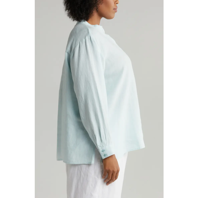 Eileen Fisher Organic Linen Popover Top