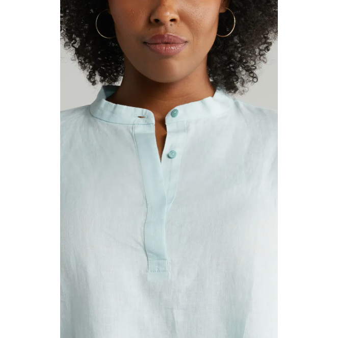 Eileen Fisher Organic Linen Popover Top