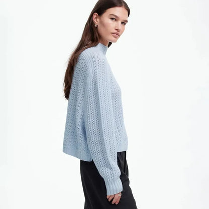 Madewell Pointelle-Stitch Mockneck Sweater