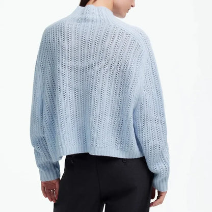 Madewell Pointelle-Stitch Mockneck Sweater