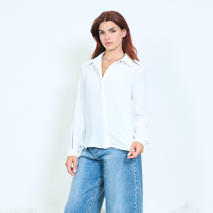Contrast stripe long-sleeve shirt wholesale