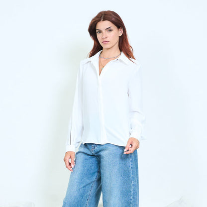 Contrast stripe long-sleeve shirt wholesale