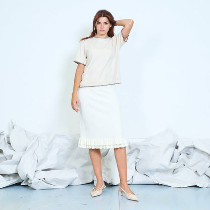 Contrast trim knit top wholesale