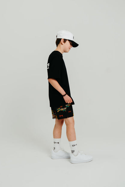 CRATE KIDS CHECK DRAGON SWIM SHORTS