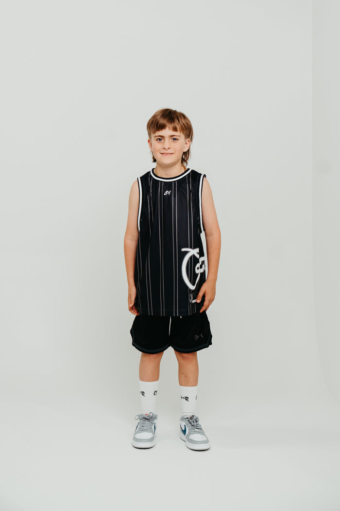 CRATE KIDS SIDE SCRIPT BASKETBALL SINGLET