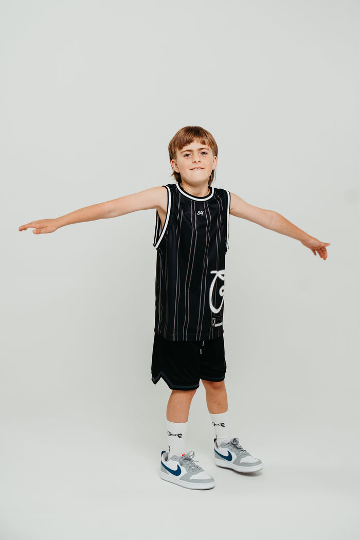 CRATE KIDS SIDE SCRIPT BASKETBALL SINGLET