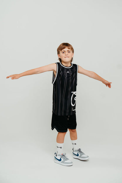 CRATE KIDS SIDE SCRIPT BASKETBALL SINGLET