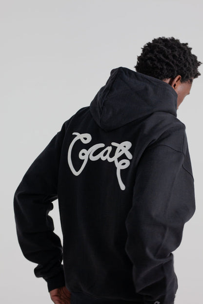CRATE SCRIPTED BOX FIT HOODIE BLACK