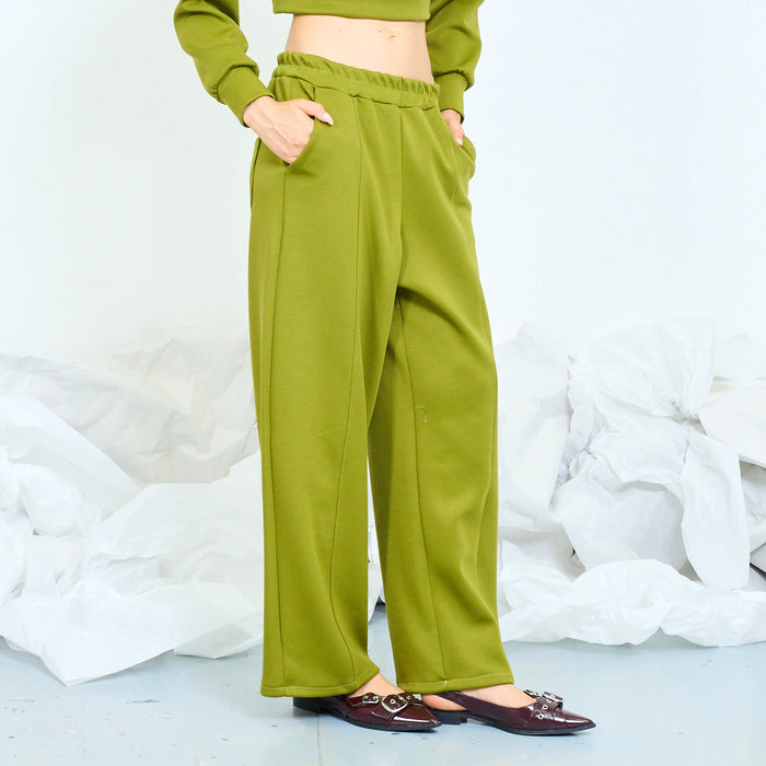 Cropped sweatshirt and wide-leg trousers set wholesale