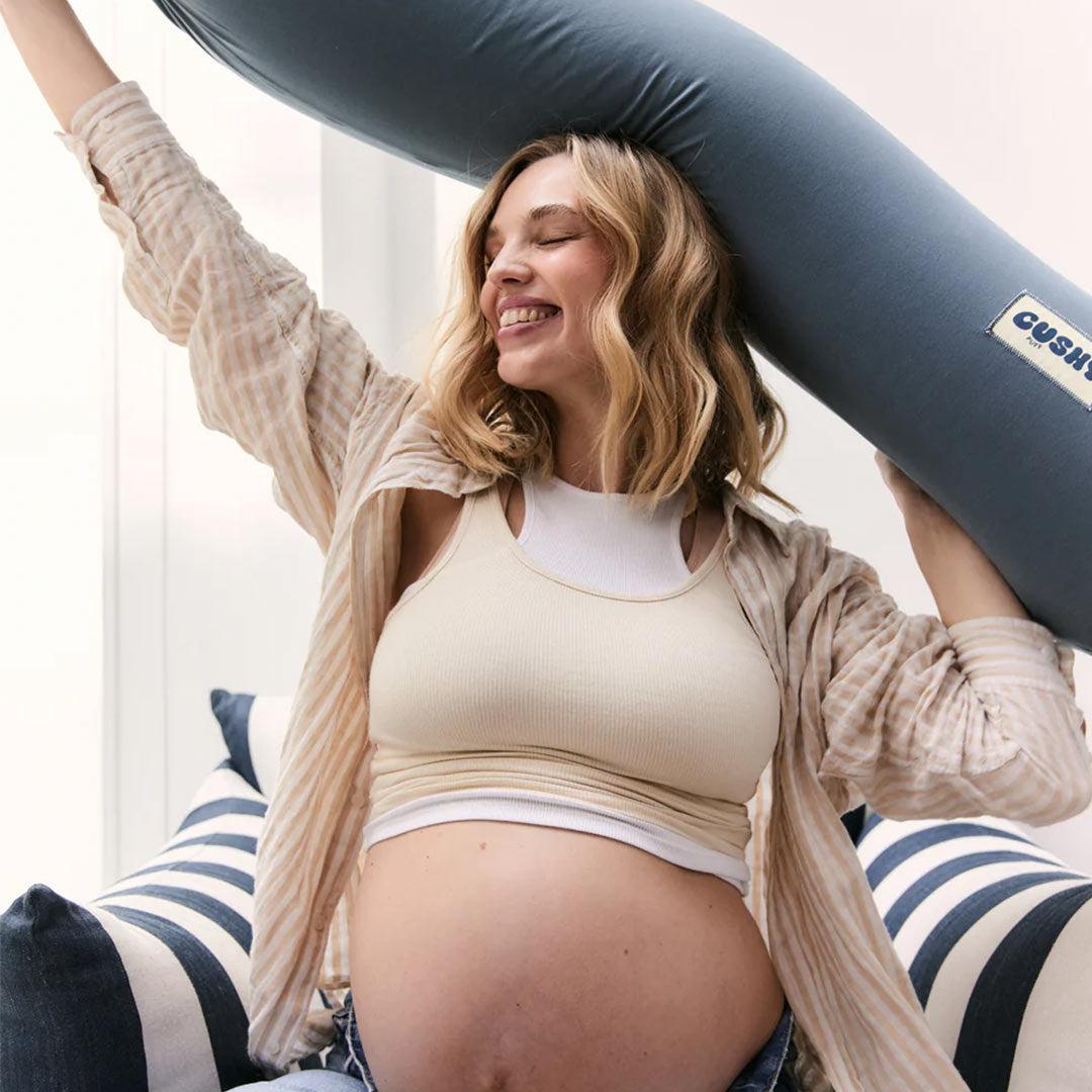 Cushy Puff Pregnancy Pillow - Stone Blue